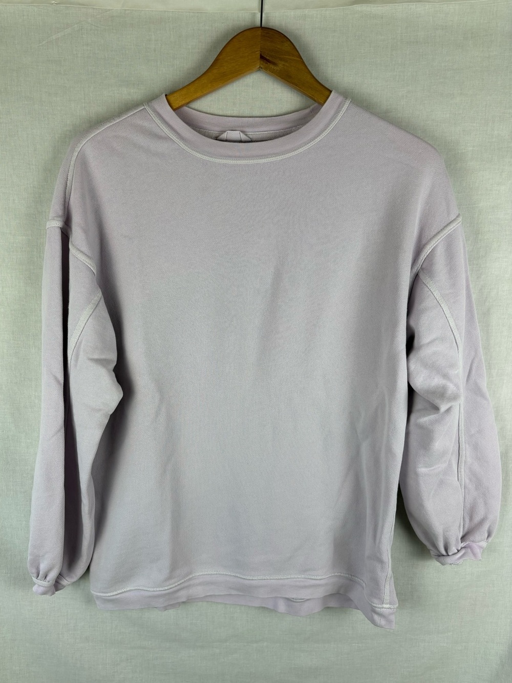 Aerie Oversized Lilac Crewneck Long Sleeve Pullover Size XXS